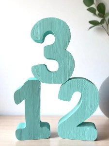 Set čísel 1,2,3 - typ Čiko 25,5cm - světle modrá