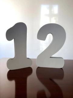 Set čísel 1,2 - typ Acan 25,5cm - bílá
