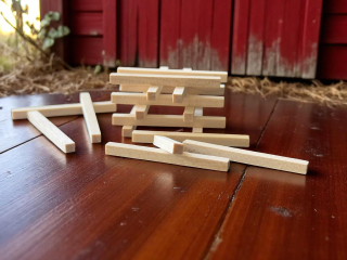 Dřevěné hranoly 3x0,5cm - 50ks