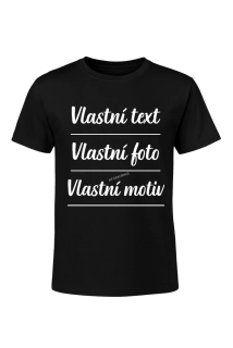 Triko pánské černé - vlastní potisk