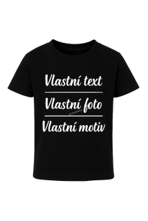 Triko dětské černé - vlastní potisk