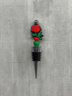 Špunt do lahve Valentýn 5 - kovový špunt se srdíčkem k Valentýnu 12 cm